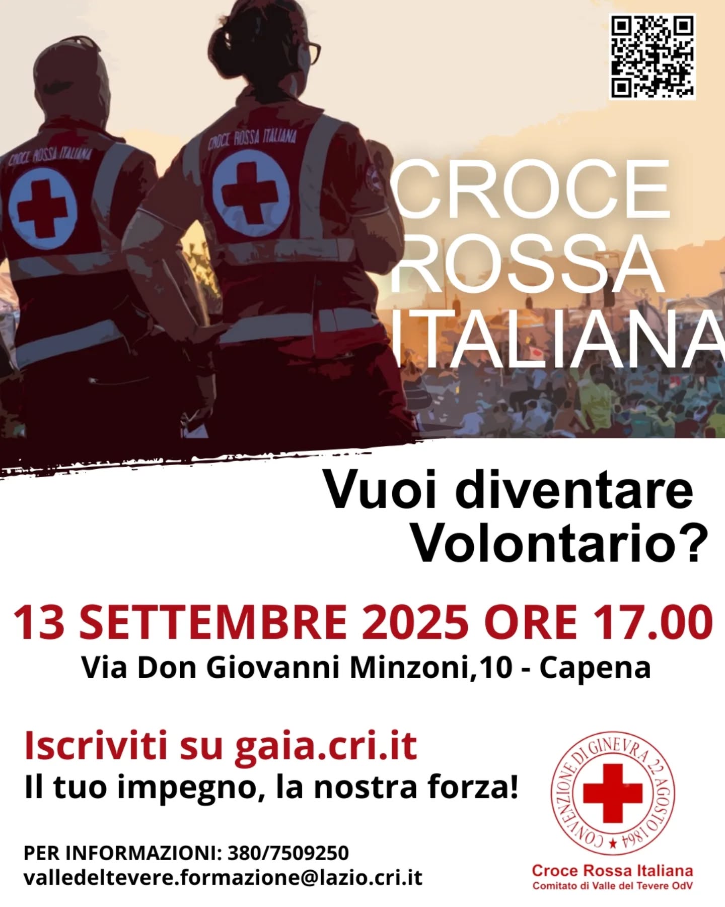 Vuoi diventare Volontario della Croce Rossa Italiana?